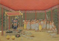 Lot 219 - Indian School: mica paintings