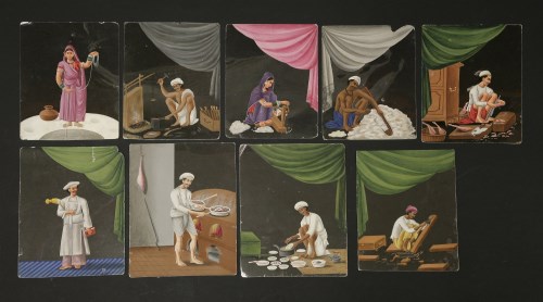 Lot 222 - Indian School: mica paintings