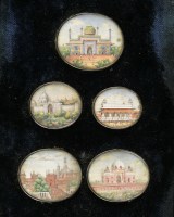 Lot 240 - Five Lucknow School oval miniatures on ivory