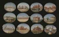Lot 244 - A set of twelve Delhi Indian Mutiny souvenir miniatures on ivory