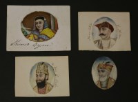Lot 248 - Four Indian portrait miniatures on ivory