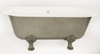 Lot 531 - A French iron roll-top bath