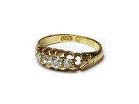 Lot 1178 - A gold five stone diamond ring