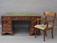 Lot 1785 - A mahogany partners desk