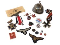Lot 1241 - Military items: Iron cross on ribbon