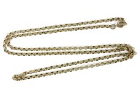 Lot 12 - A 9ct gold belcher chain necklace