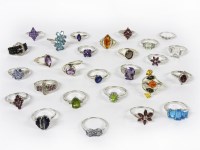 Lot 1197 - A collection of Gemopia gem set rings