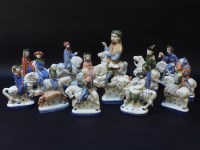 Lot 1443 - Fifteen Rye pottery figures