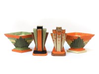 Lot 1486 - Four Myott & Sons Art Deco centrepieces