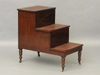 Lot 1685 - A set of Victorian mahogany bed steps/commode