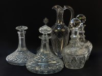 Lot 375 - Four cut glass decanters and stoppers