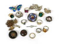 Lot 1204 - A collection of assorted lucite and silver jewellery