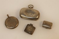 Lot 1038A - A George III silver vinaigrette in the form of a small bag