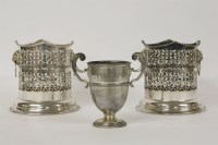 Lot 1090 - A silver twin handled cup
