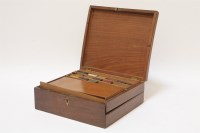 Lot 1133 - An early 20th century George Rowney & Co inlaid mahogany artists box and contents