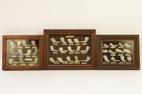 Lot 1282 - Three framed and glazed examples of traditional glazed pipe bowls