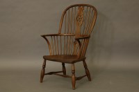 Lot 2020 - A 19th century elm Windsor armchair