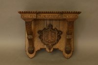 Lot 2030 - A Victorian carved clock bracket