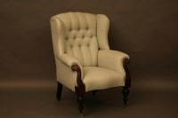 Lot 2047 - A possibly victorian wing back armchair