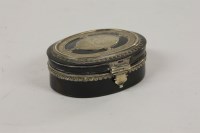 Lot 1058 - A 19th century silver mounted tortoiseshell snuff box