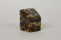 Lot 1107 - A tortoiseshell and inlaid miniature box