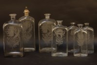 Lot 1300 - Seven various Continental spirit decanters