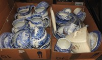 Lot 1313 - A collection of mixed blue and white printed wares