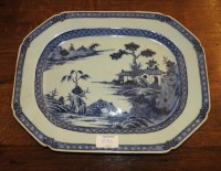 Lot 1519A - An 18th century Chinese blue and white meat plate