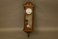 Lot 1529 - A walnut Vienna wall clock