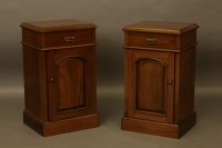 Lot 2036 - A pair of mahogany bedside cabinets