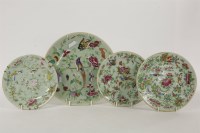 Lot 1148 - Four Chinese celadon ground plates