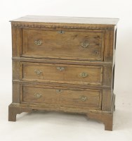 Lot 2208 - An oak three drawer chest