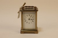 Lot 1109 - A late 19th century brass carriage clock