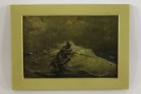 Lot 1637 - Oil by Charles Eade 
LIFEBOAT MEN
20 X 30cm