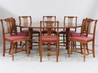 Lot 2237 - A contemporary oval cherry wood dining table by Freeborn of York