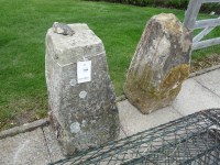 Lot 3100 - A pair of carved limestone staddle stone bases of square spreading form