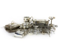 Lot 1435 - A miscellaneous group of plated and electroplated nickel items