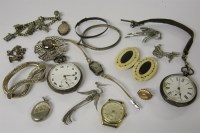 Lot 1027 - A collection of costume jewellery to include a silver knot brooch