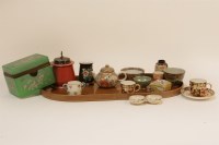 Lot 1114 - A collection of miniature items: a Chinese Canton teapot