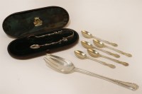 Lot 1038 - A set of five silver teaspoons