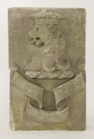 Lot 3014 - A carved stone armorial