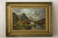 Lot 1675 - Scottish School
HIGHLAND CATTLE IN A LOCH SCENE
Oil on canvas