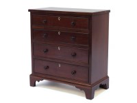 Lot 2065A - A miniature apprentice piece mahogany chest of drawers