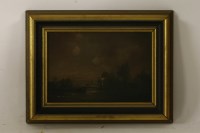 Lot 1644 - Dutch School
A RIVER LANDSCAPE WITH FIGURES ON A BOAT
Indistinctly signed lower right