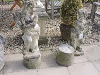 Lot 3126 - Two reconstituted stone figures