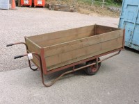 Lot 3127 - A large iron framed garden barrow