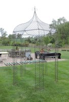 Lot 3128 - A Regency style wire work pagoda with onion top