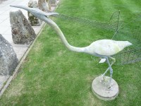 Lot 3130 - A lead garden ornament in the form of a heron (a/f)