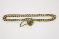 Lot 1012 - A 9ct gold double curb link chain bracelet