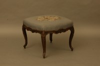 Lot 2089 - An late 19th C continental gros point upholstered stool